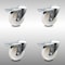 Service Caster 4 Inch SS Nylon Wheel Swivel Bolt Hole Caster Set with Total Lock Brake SCC SCC-SSBHTTL20S414-NYS-4 - alternate 1